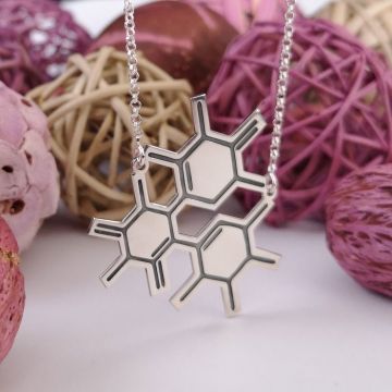 Lantisor cu pandantiv Molecule ADN - Argint 925