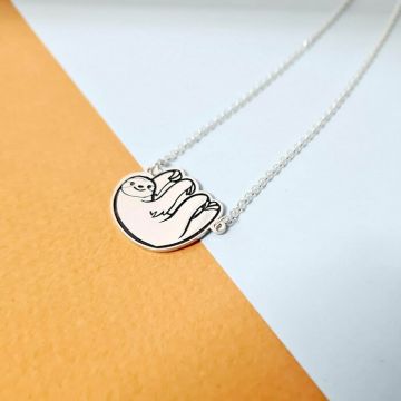 Lantisor cu pandativ - omuletul lenes sloth - Argint 925