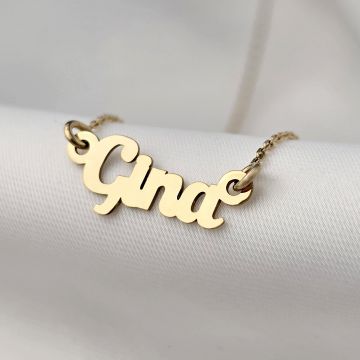 Lantisor nume - 3/4 litere - Aur Galben 14k