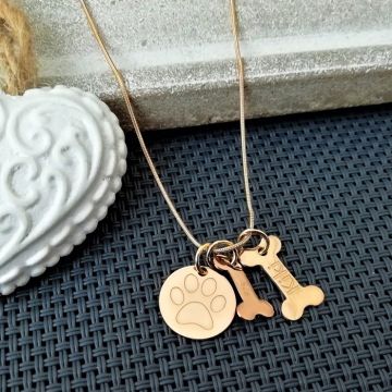 Lantisor Oase si Labuta - Argint 925 placat cu Aur 18K