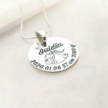 Lantisor personalizat - Banut Botez - Argint 925