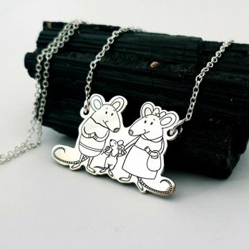 Lantisor personalizat - Familia Soricel - Argint 925