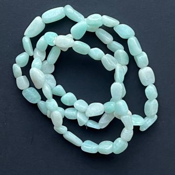 Brățară amazonit discuri ovale 6–10 mm