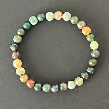 Bratara agat indian sfere 6 mm