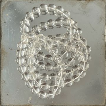 Bratara cuart de stanca/cristal incolor 10 mm | Model 2