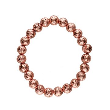 Bratara lava stones in cupru 8 mm