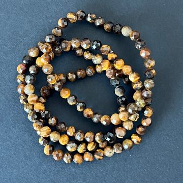 Bratara ochi de tigru fatetata 6 mm