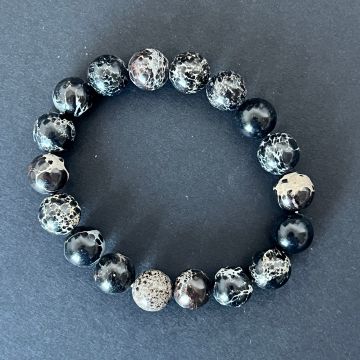 Bratara regalit negru 10-11 mm