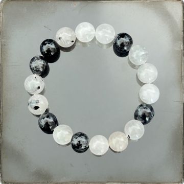 Bratara turmalina neagra in cuart 10 mm | Model 2