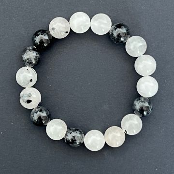 Bratara turmalina neagra in cuart 10 mm | Model 2