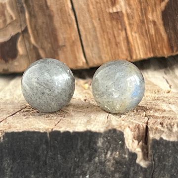 Cercei stud labradorit