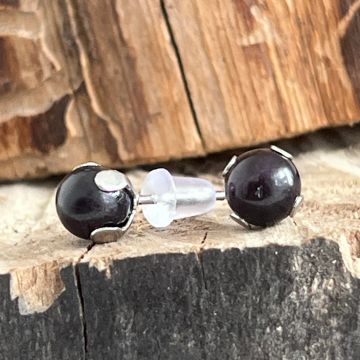 Cercei stud sfere purpurit