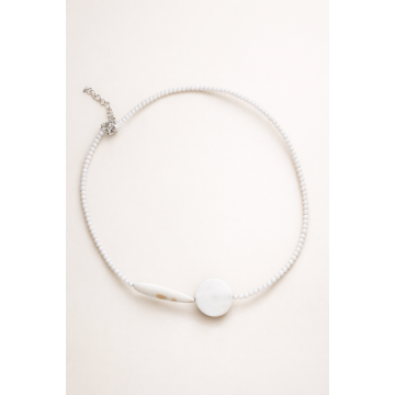 Choker din argint 925 cu coral si sidef | Candor - Default Title