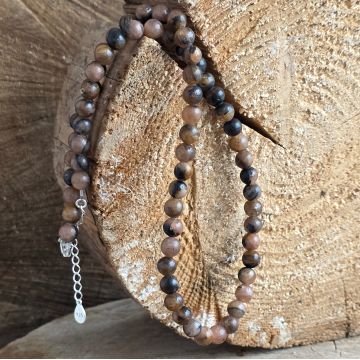 Colier andaluzit-chiastolit – piatra crucii Sacred Path #120