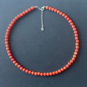 Colier coral portocaliu natural Bloom #127