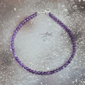 Colier cu ametist natural fatetat Dream#118