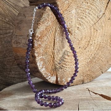 Colier cu ametist natural fatetat Dream#118