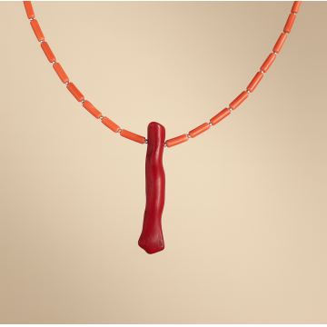 Colier din argint 925 cu coral | Corallium - Default Title