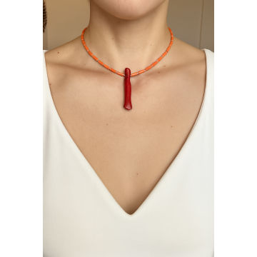 Colier din argint 925 cu coral | Corallium - Default Title