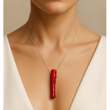 Colier din argint 925 cu coral | Talisman - Default Title