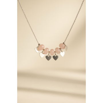 Colier din argint 925 cu cuarț si charmuri | Affetto - Default Title