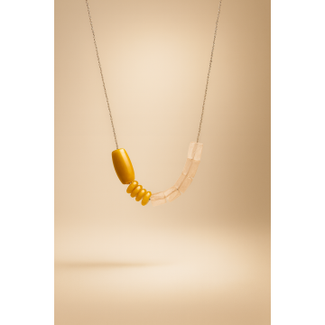 Colier din argint 925 cu cuarț şi jad | Aura Solis - Default Title