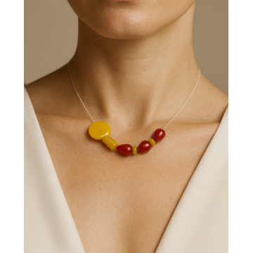 Colier din argint 925 cu jad | Ardor - Default Title