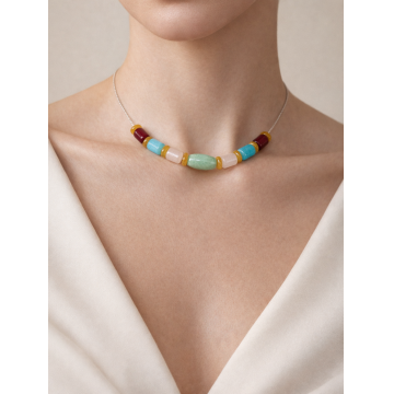 Colier din argint 925 cu jad | Atlante - Default Title