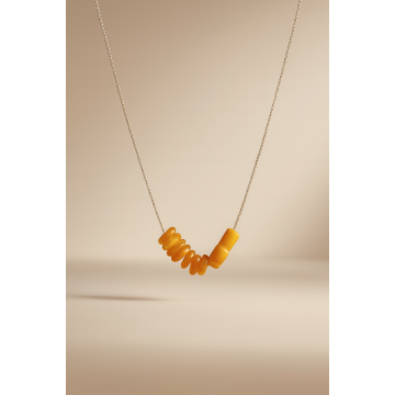 Colier din argint 925 cu jad | Flavum - Default Title