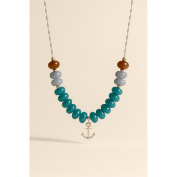 Colier din argint 925 cu jad şi pandantiv | Mar - Default Title