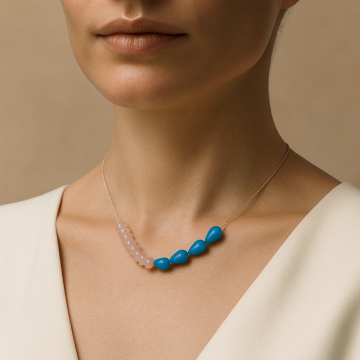 Colier din argint 925 cu jad | Unda - Default Title