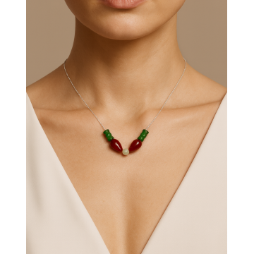Colier din argint 925 cu jad | Viridis Ignis - Default Title