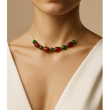 Colier din argint 925 cu jad |Vivus - Default Title