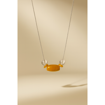 Colier din argint 925 cu onix si cristal de stâncǎ | Aetas - Default Title