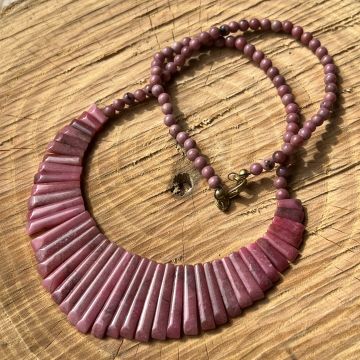 Colier egiptean rodonit