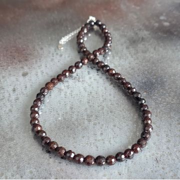 Colier granat fațetat Passion #122