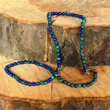 Colier malachit si azurit