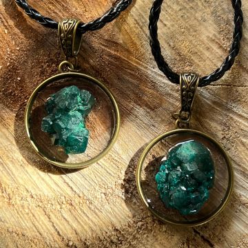 Colier pandantiv dioptaz din Africa de Sud