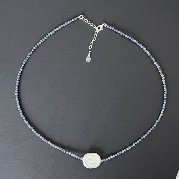Colier safir si perle Celestial#114