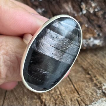 Inel hipersten argint | Model 1