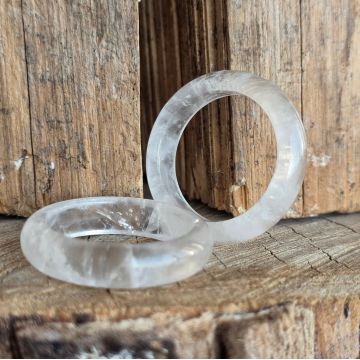 Inel piatra cuart incolor / cristal de stanca | Circle
