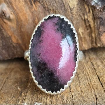 Inel rodonit argint  | Model 1