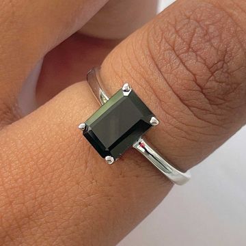 Inel turmalina neagra argint | Sentinel