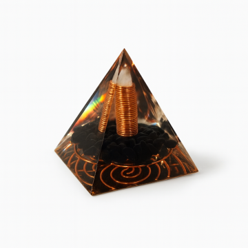 Piramida Orgonic Obsidian 60mm ,   Protectie, Claritate si Transformare Interioara