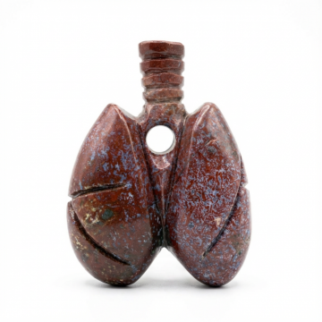 Sculptura Plaman din Jasp Breciat ,   Piatra Naturala Sculpata Manual (9x7 cm)