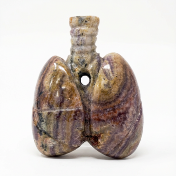 Sculptura Plamani din Ametist ,   9x7 cm ,   Sculptati Manual in Indonezia