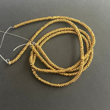 Sirag margele pietre semipretioase HEMATIT WAVE GOLD