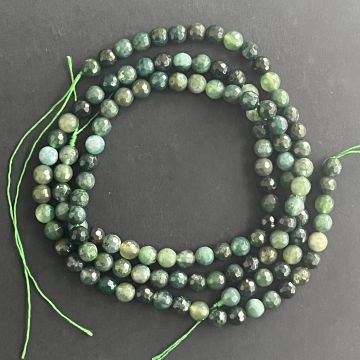 Sirag margele pietre semipretioase sfere fatetate AGAT MUSCHI MOSS | Model 2