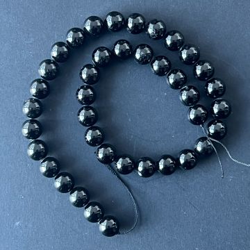 Sirag margele pietre semipretioase sfere turmalina neagra