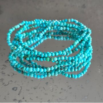 Brățară fațetată turcoaz 3 mm
